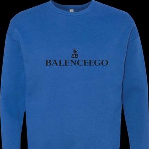 BALENCE YOUR EGO---------L/S- CREW---------COBALT